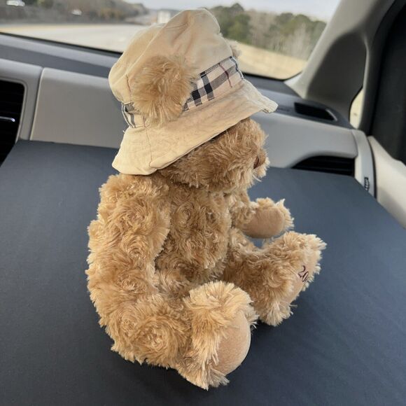 Burberry Fragrances Plush Teddy Bear With Hat Collectors Item 2006 Retired HTF - Picture 6 of 12
